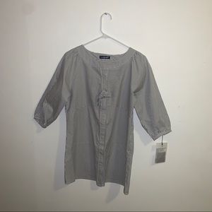 Loops M pinstriped blue and white dress